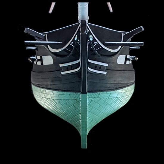 Bows of Constitution Image of work in progress on Constitution model