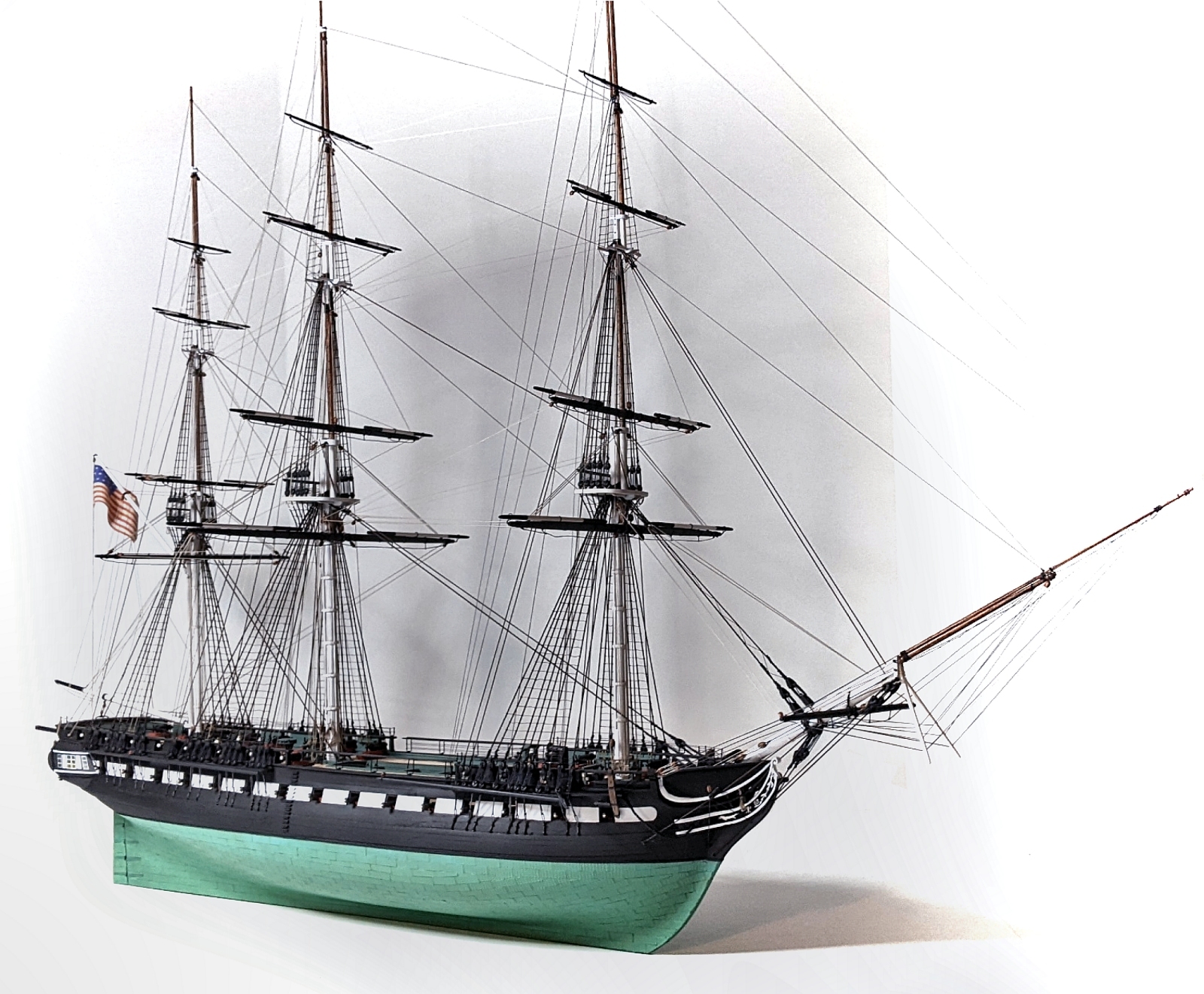 Constitution as she most likely would have looked like in 1812e Image of Constitution model after completion