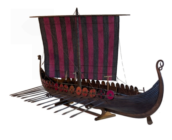 Viking Drakkar - port-side Port view of model