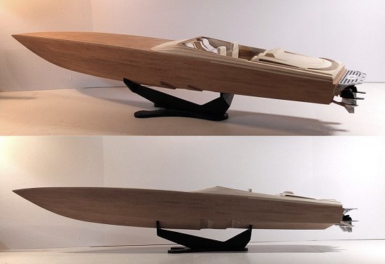 Cigarette Marauder 50 SS model hull Image of offshore powerboat hull