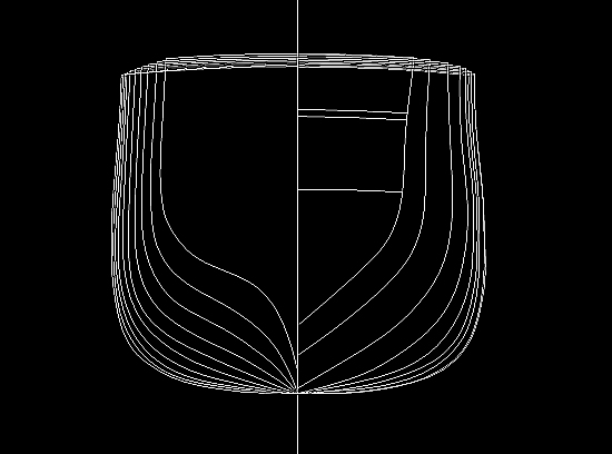 Sections determining Hadlow's shape Image of hull sections