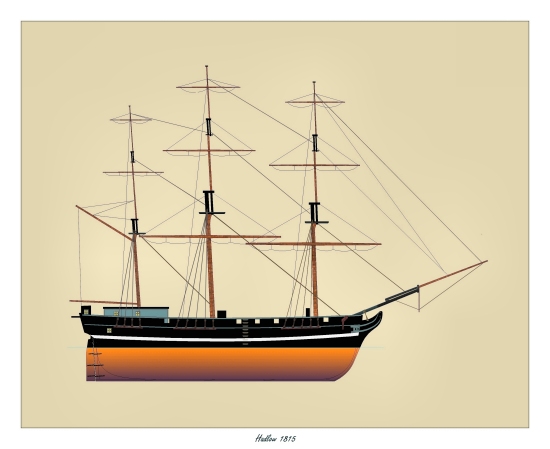 Design for convict transport Hadlow Image of model design