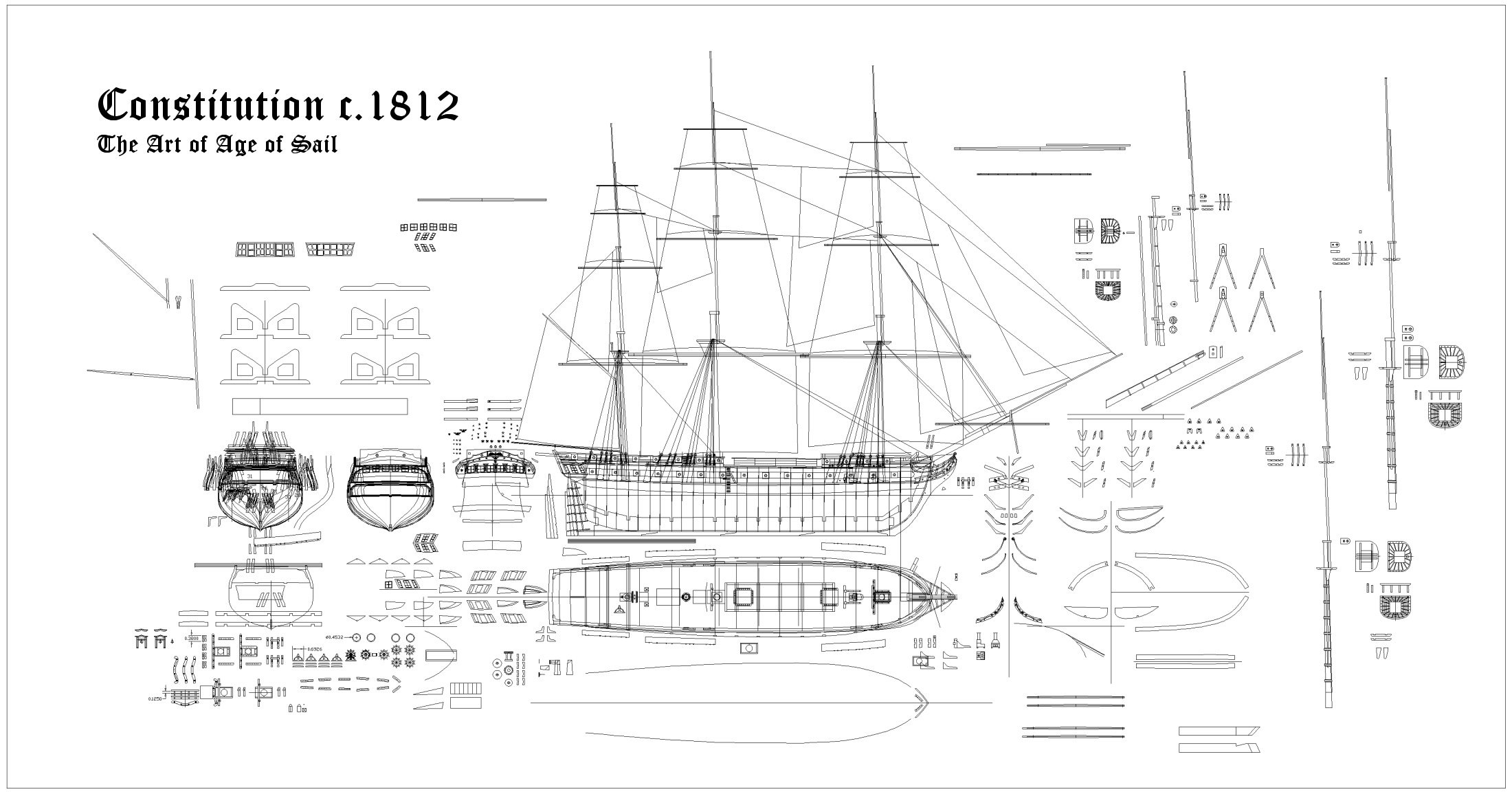 drawing of a frigate